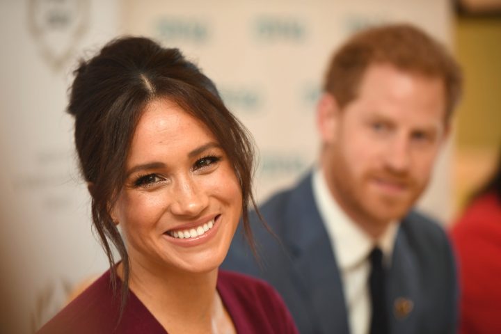 Meghan, Duchess of Sussex and Prince Harry, Duke of Sussex attend a roundtable discussion on gender equality with The Queens Commonwealth Trust (QCT) and One Young World at Windsor Castle on Oct. 25, 2019 in Windsor, England. 