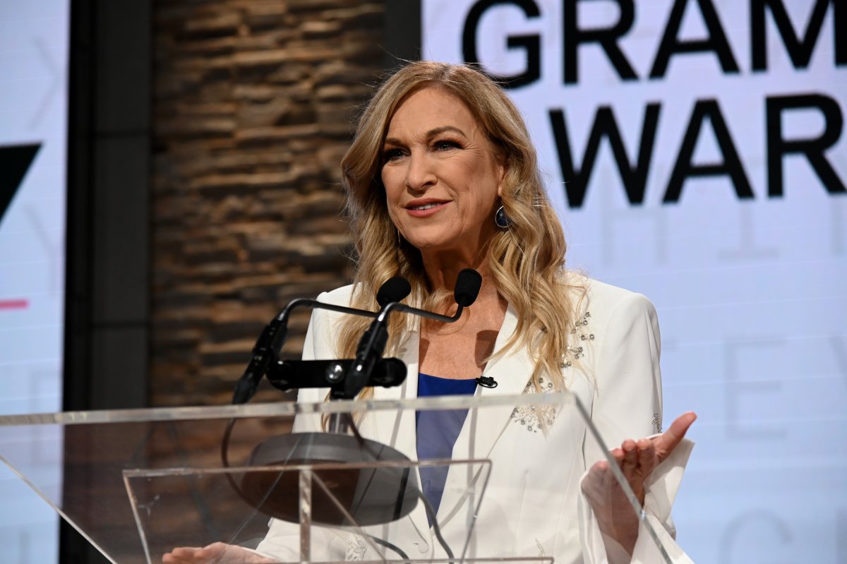 Recording Academy president and CEO Deborah Dugan and Chair speaks onstage at the GRAMMY Nominations Press Conference at CBS Studios on November 20, 2019 in New York City.