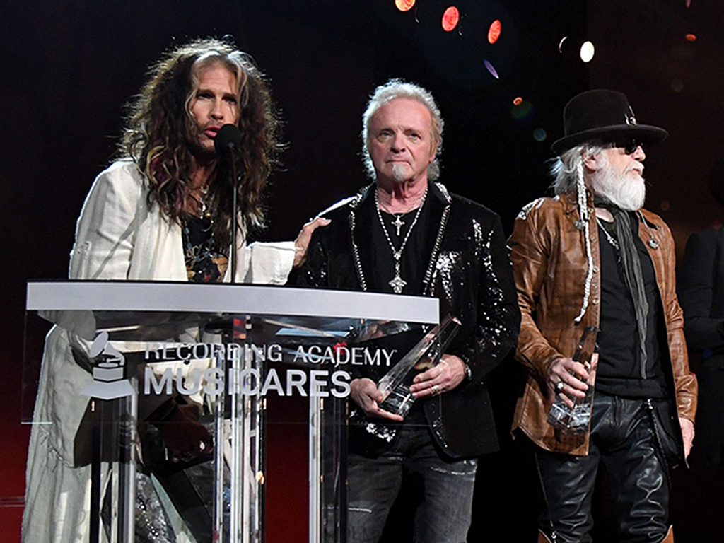 Aerosmith was recognized tonight as the 2020 Person of the Year at MusiCares.
