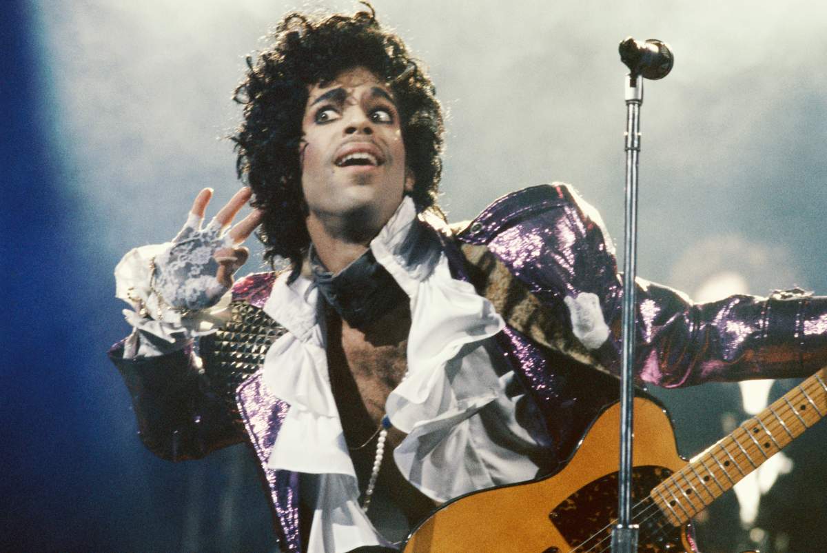 Prince performs in concert circa 1985 in Los Angeles, Calif.