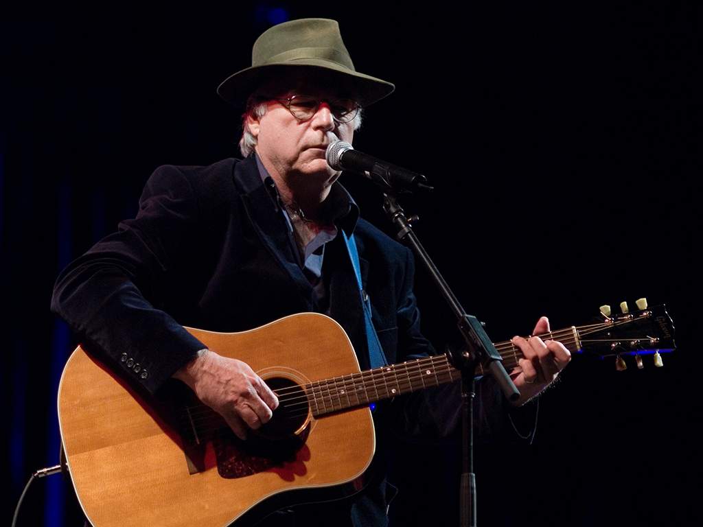 David Olney performing live on stage at the Jesse Winchester Tribute at the Folk Alliance held in Memphis.