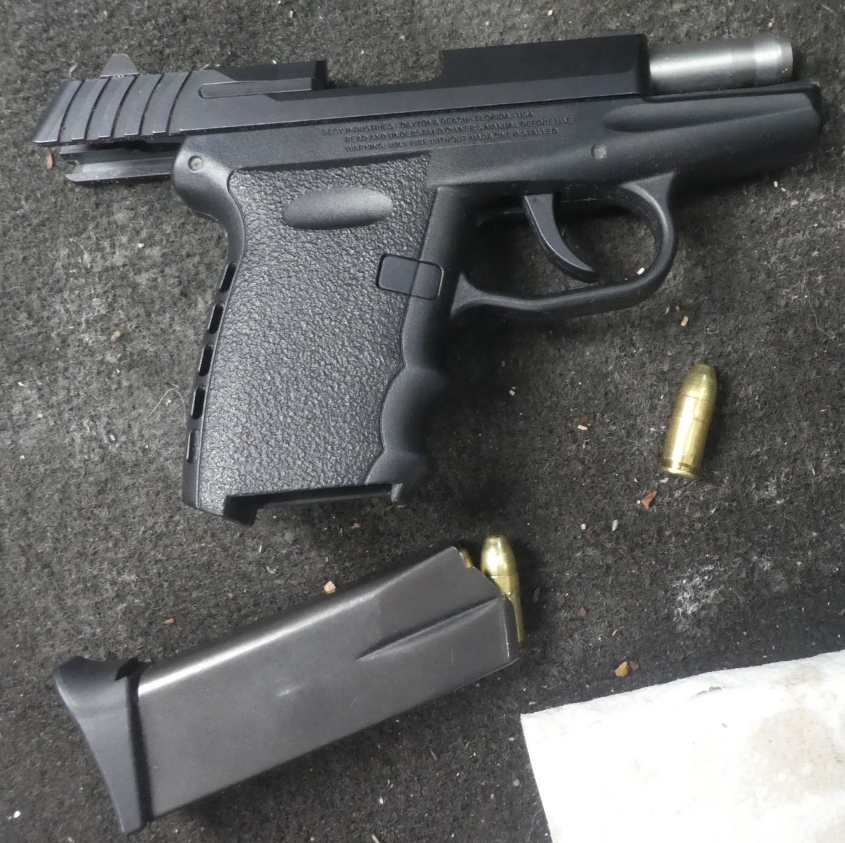 OPP say officers seized this handgun along with drugs following a traffic stop in Peterborough.