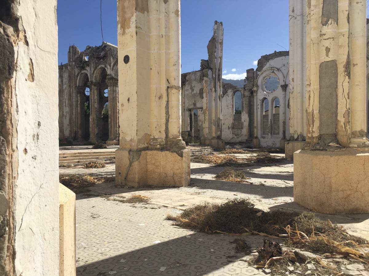 Haiti’s Notre-Dame cathedral is still in ruins 10 years later. (Valerie Laillet)