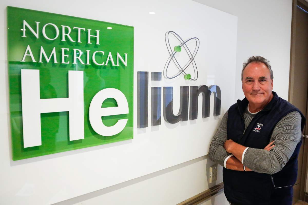 Marlon McDougall, president of North American Helium, is shown at the company’s head office in Calgary, Alta., Wednesday, Dec. 18, 2019.