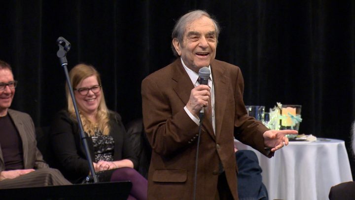 Henry Woolf is still young at heart on his 90th birthday.