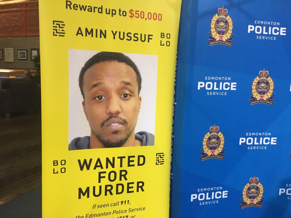 A $50,000 bounty has been issued for Amin Yussuf, 29, who is accused in a fatal shooting at the Xhale Lounge hookah bar in Edmonton’s Whyte Avenue area on Sunday, March 24, 2019.