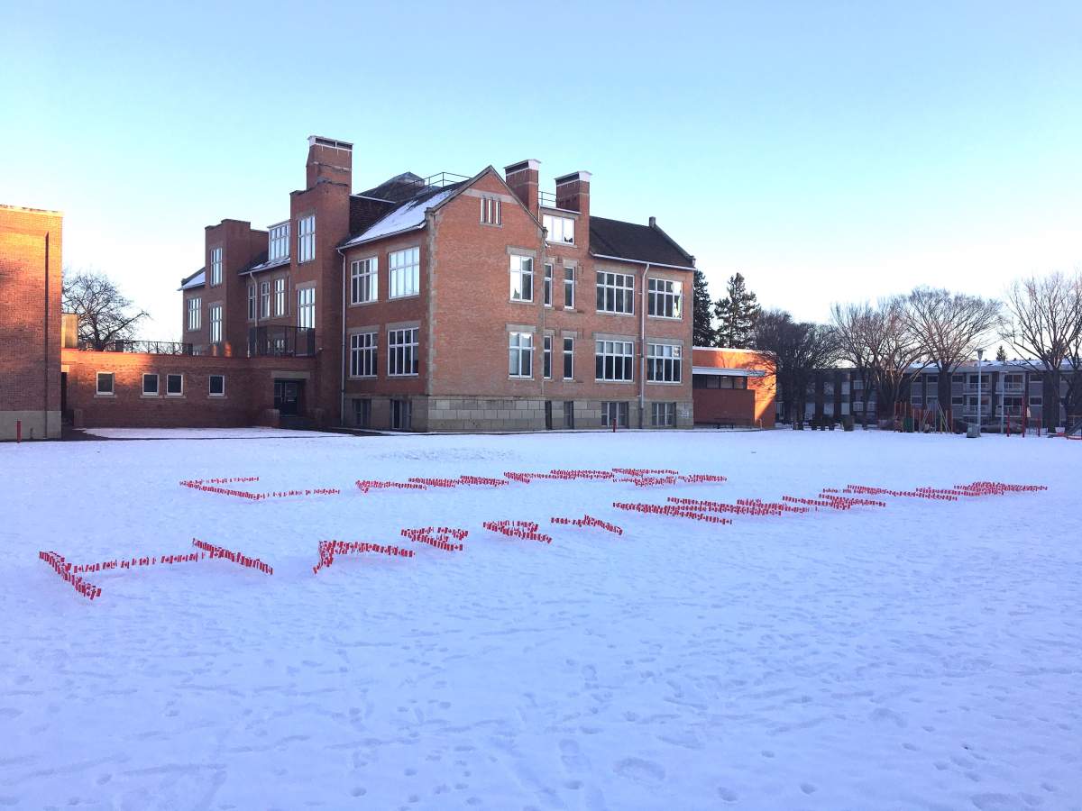 Sanjeev and Sangeeta Chawla set up a special display at Oliver School to honour the start of a new decade.
