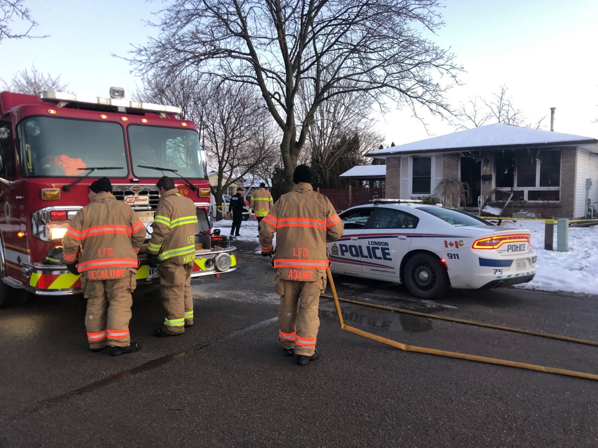 London police and fire on scene on Monday, Jan. 6, 2020.
