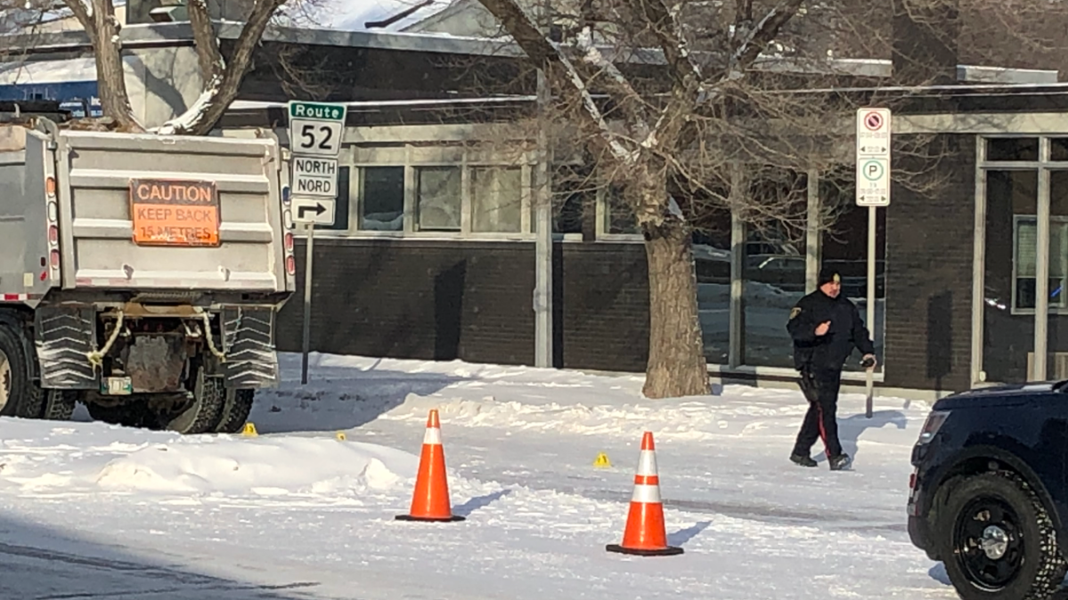 Police at the scene of St. Anne's near St. Mary's Wednesday.