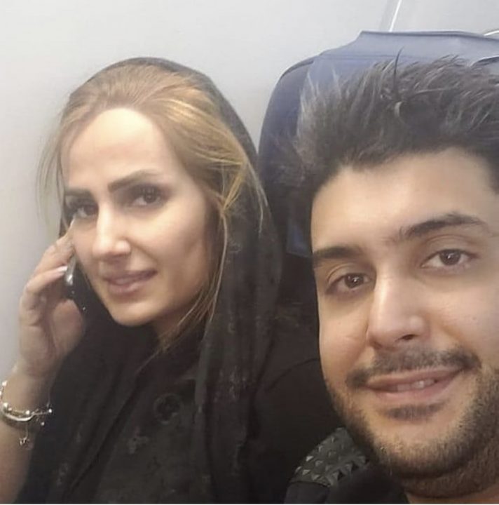 A photo taken of Iman and Parinaz Ghaderpanah sent moments before take off.