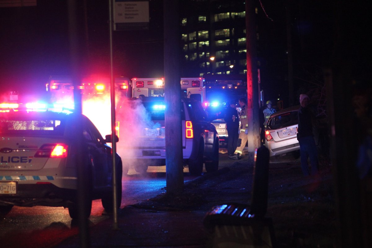 First responders on the scene of a shooting in Burnaby on Sunday, Jan. 05, 2020. 