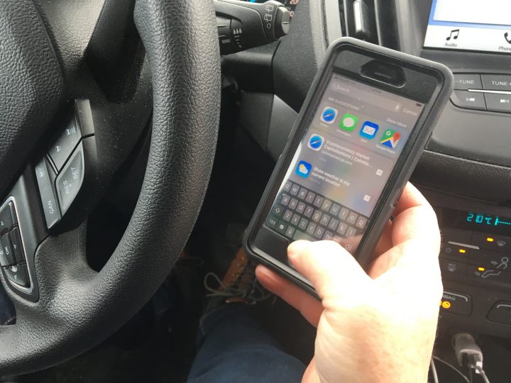 Peterborough police laid a number of charges associated with driving with a hand-held device during a traffic blitz on Tuesday.