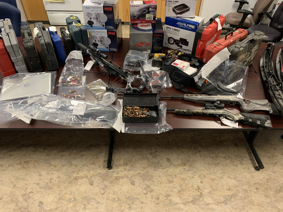 Some of the goods that New Brunswick RCMP allege are stolen.
