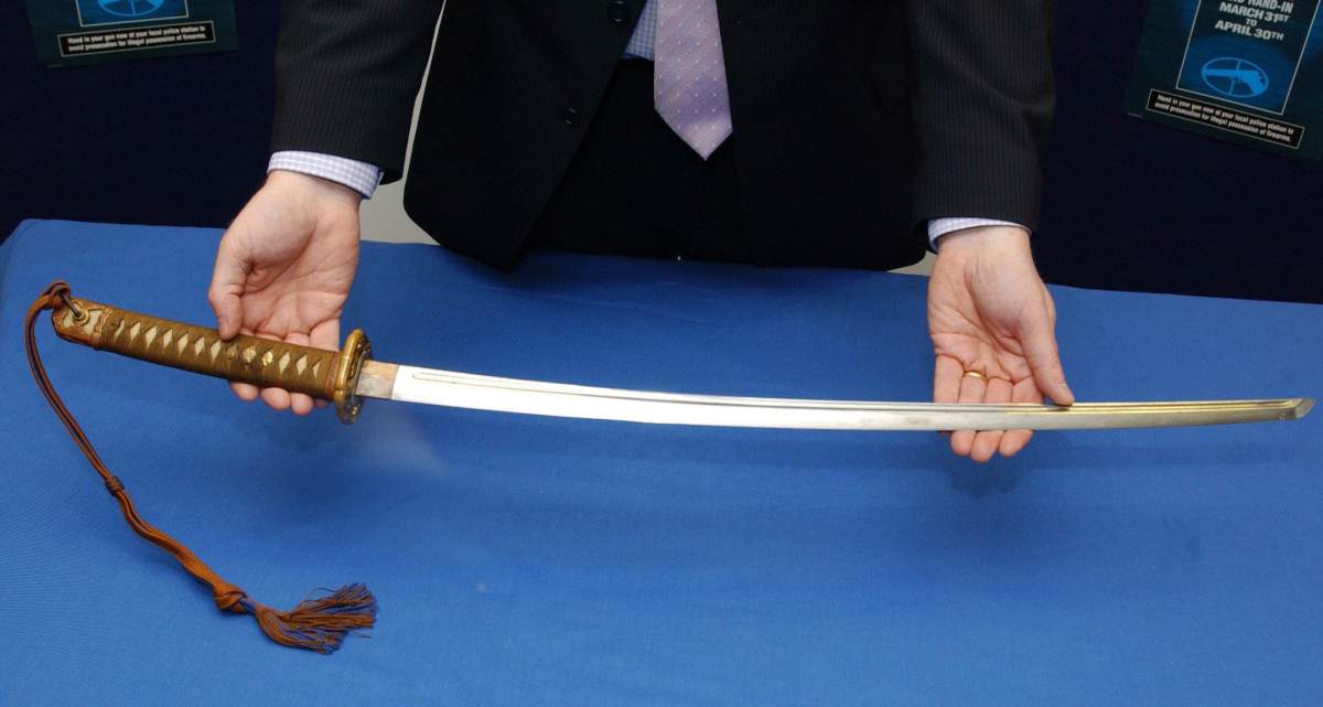 A Japanese samurai sword is shown in this file photo.