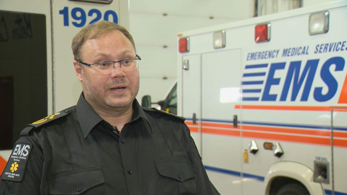 Crestvue Ambulance Service owner Kelly Prime speaks with Global News in an Aug. 16 file photo.