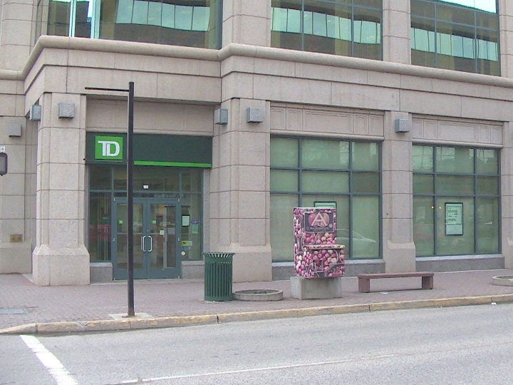 A letter posted to the bank’s door said the branch was closed due to an emergency situation.