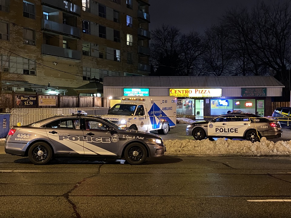 Police responded to a triple shooting in Scarborough shortly after 9 p.m.