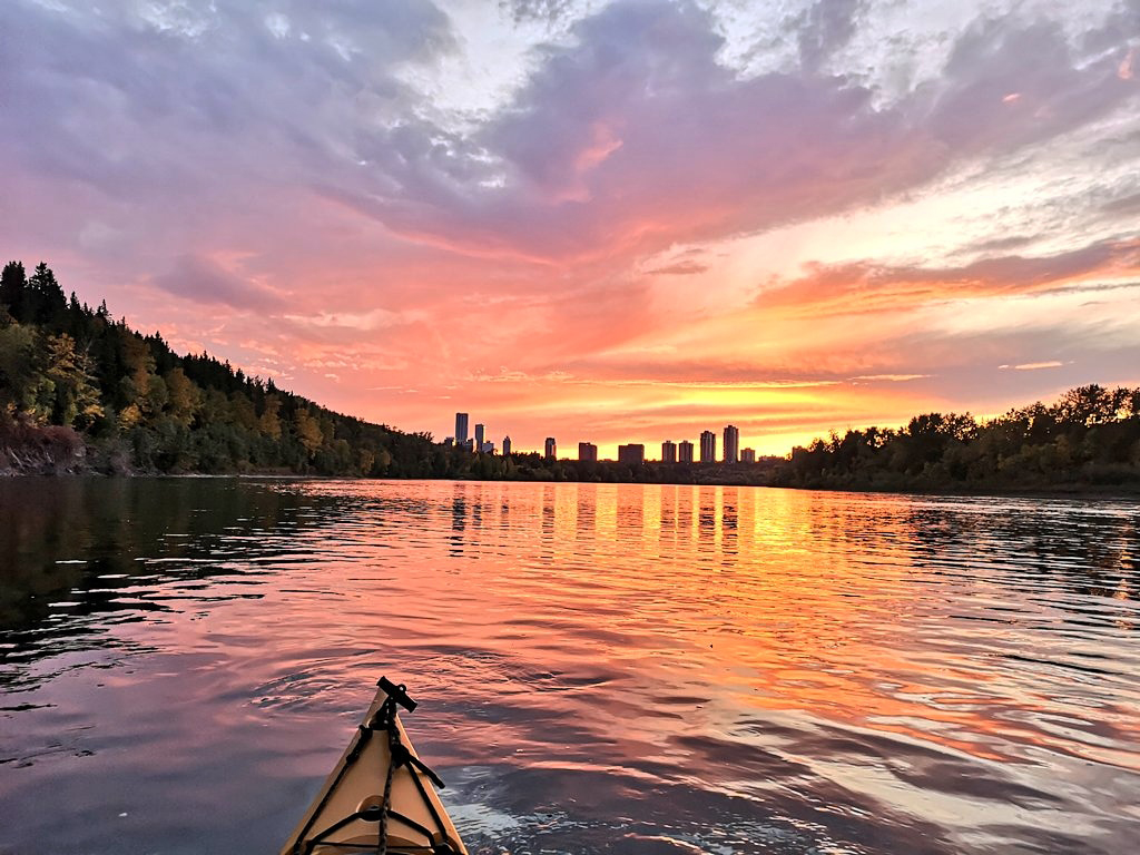 Kayaking on the N. Sask River by Lauren Wallace