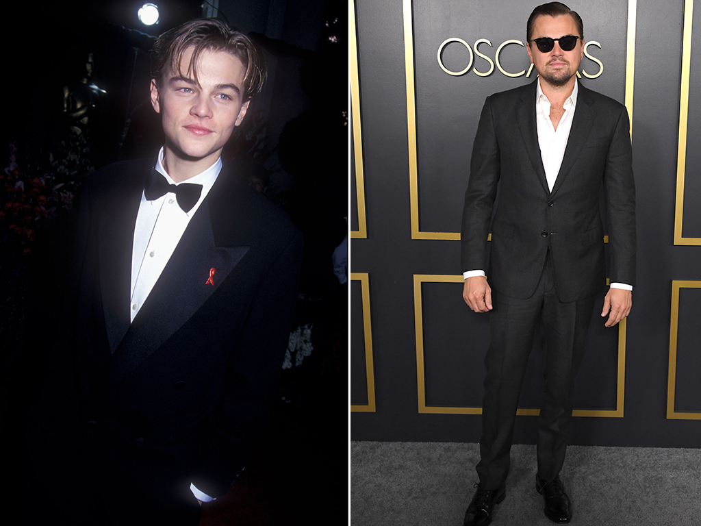 (L-R): Leonardo DiCaprio during 66th Annual Academy Awards in 1994 and at the 92nd Oscars Nominees Luncheon in January 2020. (Photo by Barry King/WireImage/Getty Images)