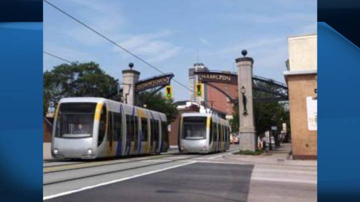 Artist rendering of Hamilton's LRT project.
