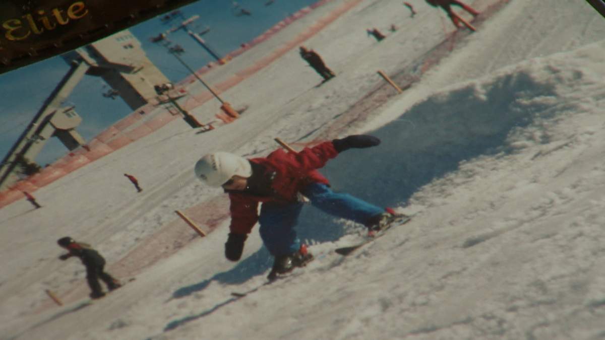 A young Mark Hendrickson takes his first ski jump at Canada Olympic Park in Calgary.