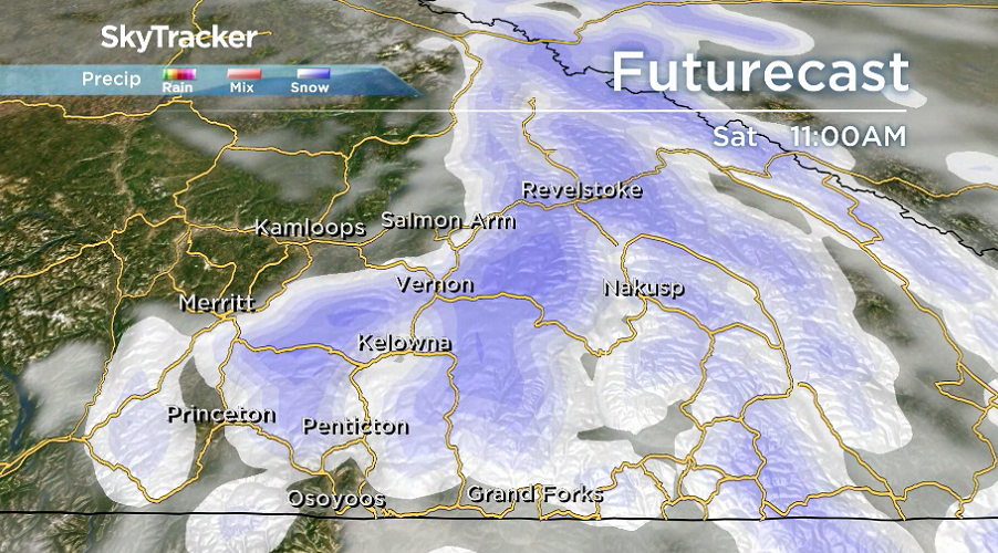 More snow is expected on Saturday along a cold front.