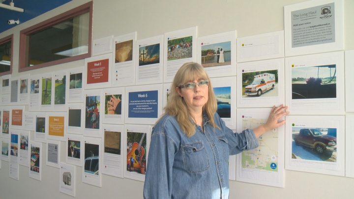 Exhibit at Regina library explores how truck drivers cope with trauma