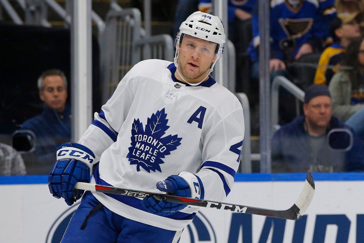 Toronto Maple Leafs' Morgan Rielly is expected to miss the next eight weeks with a broken foot.