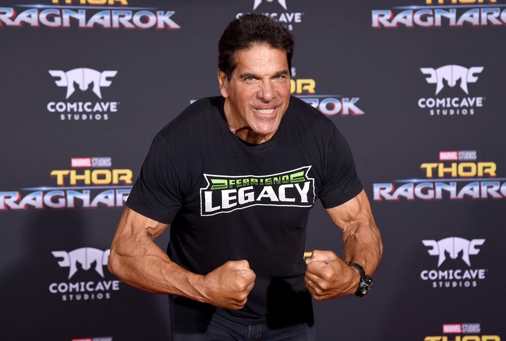 FILE - In this Tuesday, Oct. 10, 2017, file photo, Lou Ferrigno arrives at the world premiere of "Thor: Ragnarok" at the El Capitan Theatre in Los Angeles. Ferrigno, the actor in the CBS television series “The Incredible Hulk,” is slated to become a sheriff's deputy in New Mexico. (Photo by Chris Pizzello/Invision/AP, File).