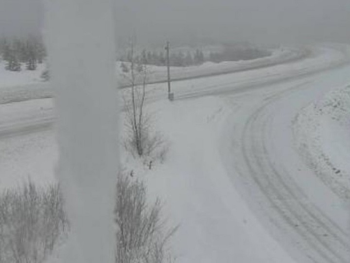 Road conditions at Brenda Mines along the Okanagan Connector on Wednesday, Jan. 29, 2020. DriveBC is reminding motorists to check out its webcams to see what road conditions are like before hitting the highway.