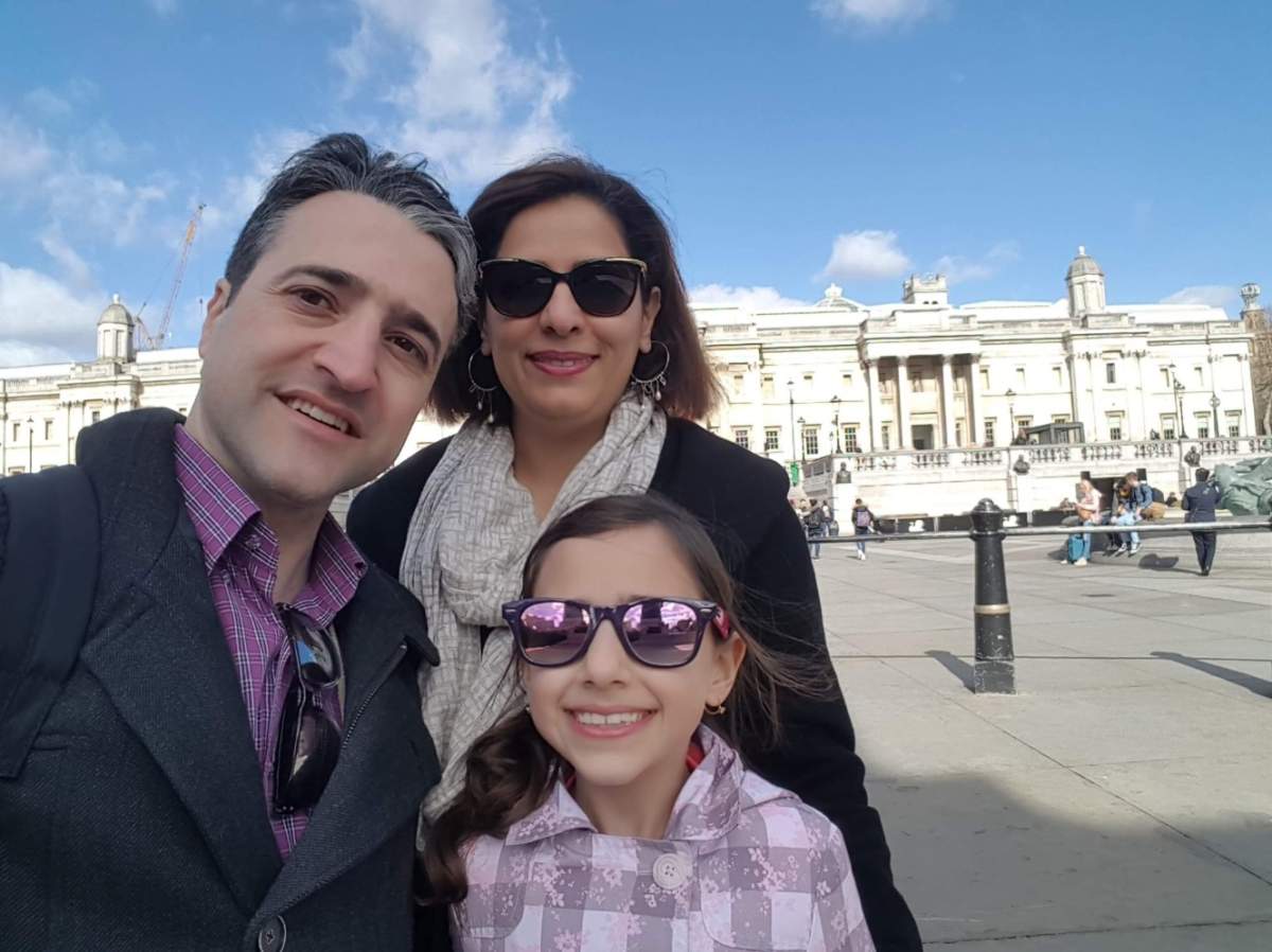 Parisa Eghbalian and her daughter Reera appear in this Facebook photo along with her husband.