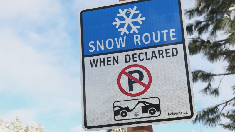 A parking ban on snow routes has been lifted. Kelowna defines snow routes as area with elevated, steep and narrow roadways, or many cul-de-sacs.