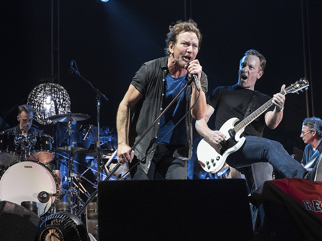 Pearl Jam performs live on stage at Fenway Park on September 2, 2018 in Boston, Mass.