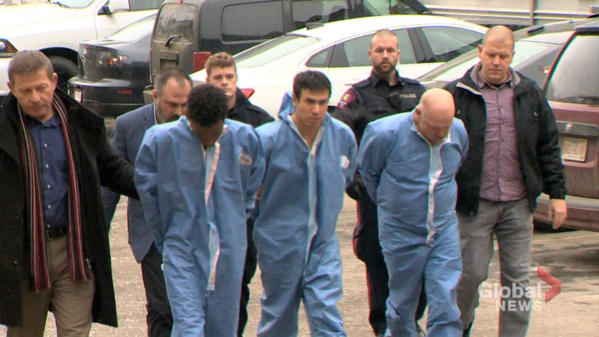 Calgary police have charged three men — Dwayne Iyn Turner, 52, Tyrell Noskiye, 29, and Yahye Gabad, 23 — in connection with the death of a man on Sunday, Jan. 5, 2020.