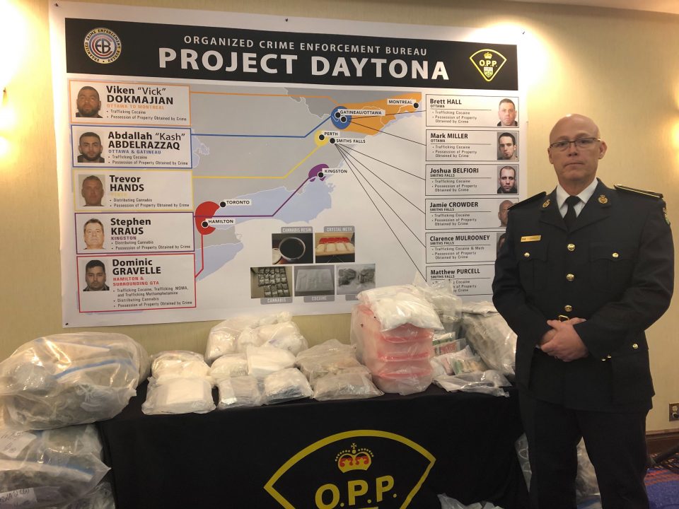 OCEB Major Case Manager Detective Inspector Peter Donnelly unveiled details of the investigation and a display of the evidence seized during the investigation.