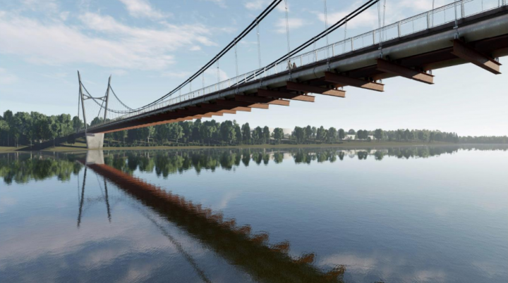 The bridge would ferry cyclists, pedestrians and a sewer pipe across the river and comes with a $25.1 million price tag.