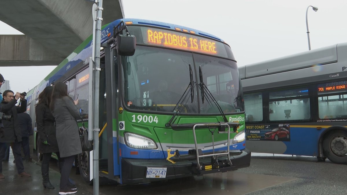 TransLink launched its new RapidBus system on Monday. 