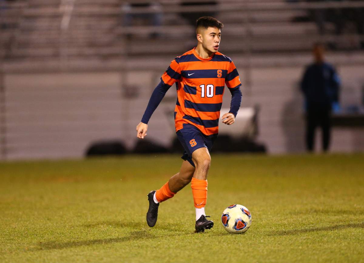 Hamilton's Ryan Raposo is shown playing with Syracuse against Rhode Island in a Nov.21, 2019 handout photo. 