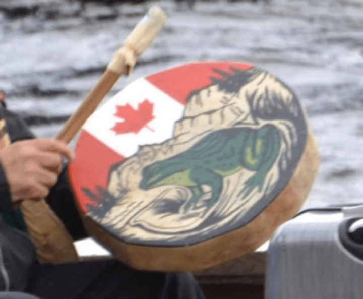 One of the drums stolen from the Lake Babine Nation.