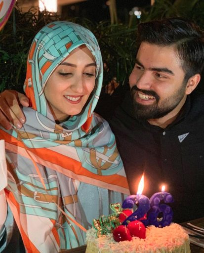 Western student Sajedeh Saraeian with her husband, Mohammad Javad Mianji, both killed on Flight 752 in Tehran