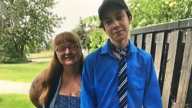 Devan Selvey with mother Shari-Ann Selvey.