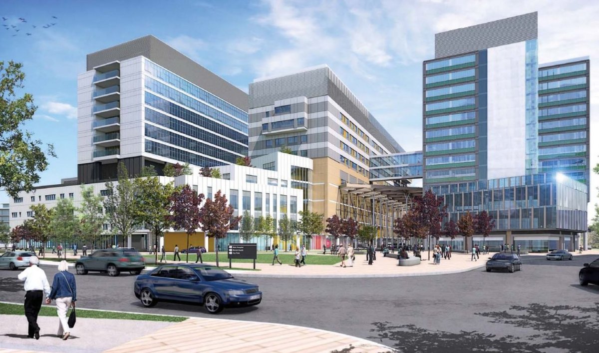 An artist's rendering of the new St. Paul's Hospital in Vancouver.