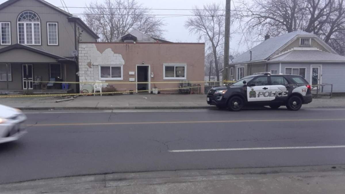 Niagara Regional police investigating a fatal stabbing on Queenston Street in St. Catharines on Jan. 14, 2020.
