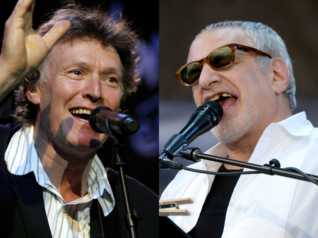 (L-R) Steve Winwood and Donald Fagen of Steely Dan performing live.