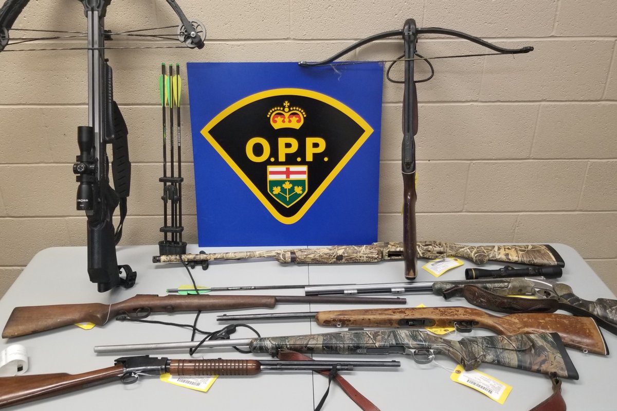 OPP and Kingston police raided a home in Tay Valley Township, where police allegedly found unauthorized firearms and stolen heavy equipment, like ATVs.