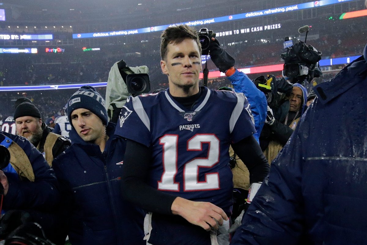 New England Patriots quarterback Tom Brady leaves the field after losing an NFL wild-card playoff football game to the Tennessee Titans, Saturday, Jan. 4, 2020, in Foxborough, Mass.