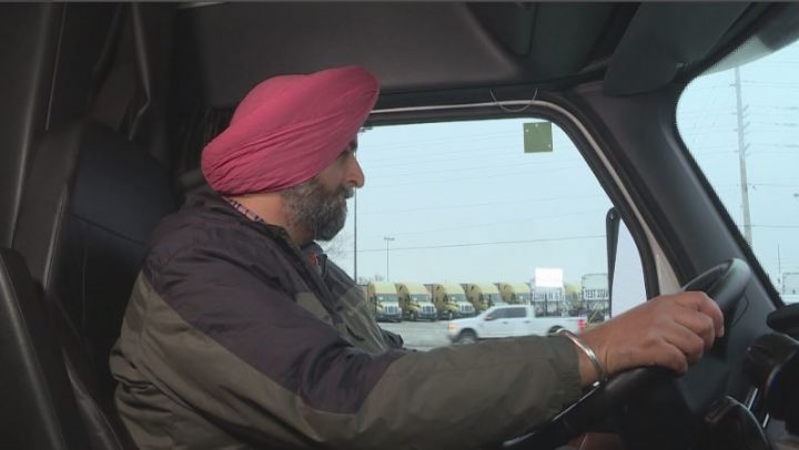 Harmanjit Jhand is a manager at a trucking company and says he has added “aggressive” security measures to his lot after a sharp rise in thefts in the past few years.