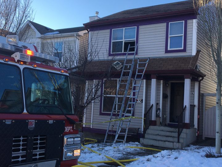 Crews responded to a house fire in northwest Calgary on Saturday, Jan. 25, 2020.