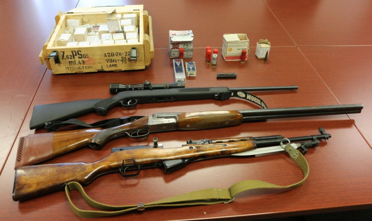 A Prince Edward County man is facing nine charges after OPP say officers seized semi-automatic weapons from a home.