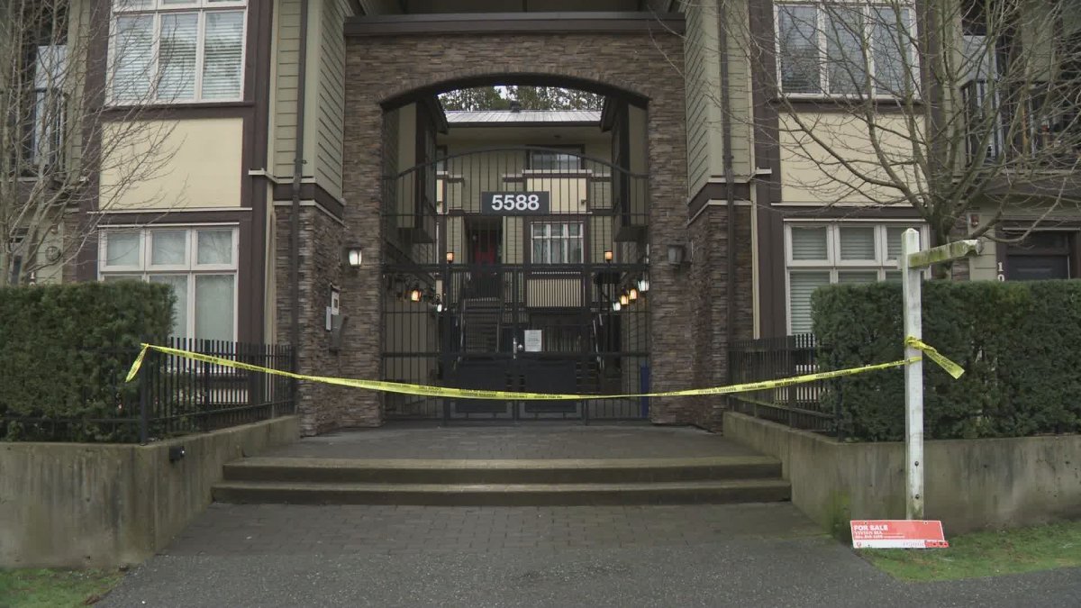 The scene of a shooting in Burnaby, Thursday morning. 